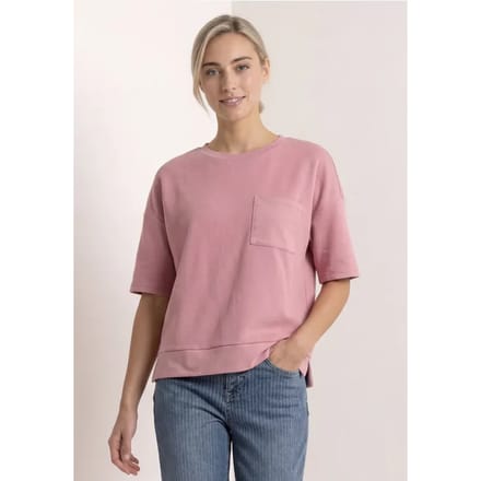 Shirt met ronde hals en structuur