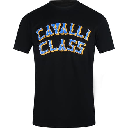 Cavalli Class Gelaagd Logo Zwart T-shirt