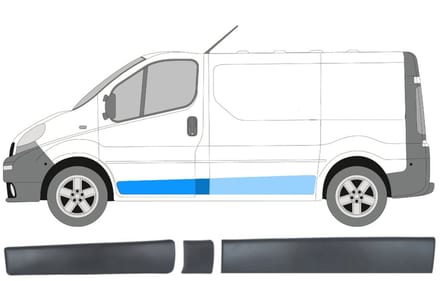 Sierlijsten set voor Renault Trafic 2001-2014 / Links