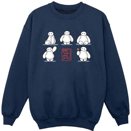 Disney Jongens Big Hero 6 Baymax Veel houdingen Sweatshirt (Marineblauw)