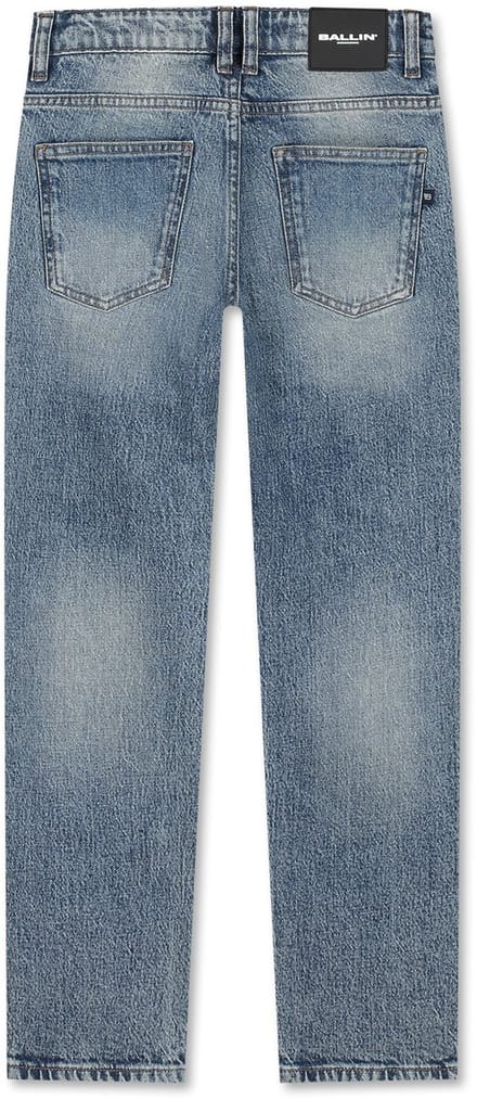 Ballin Amsterdam - Jongens Regular fit Denim Jeans - Denim Mid Blue - Maat 8