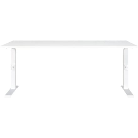 Porto bureau, mechanisch in hoogte verstelbaar, C-poot, B 1800 x D 800 x H 680-910 mm, wit/wit