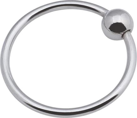 Banoch - Glansring Veronica 32 mm - metalen eikelring met bal - cockring | penisring