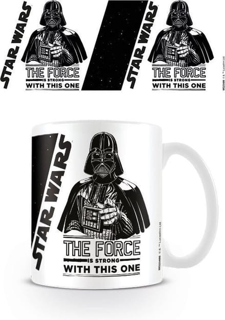 Star Wars The Force Is Strong With This One Unisex Kop - wit/zwart - Standard