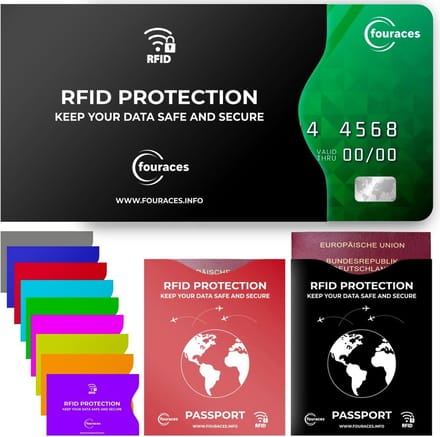 12 Delige RFID Blokkerende Pasjeshouder Set voor Creditcards en Paspoorten