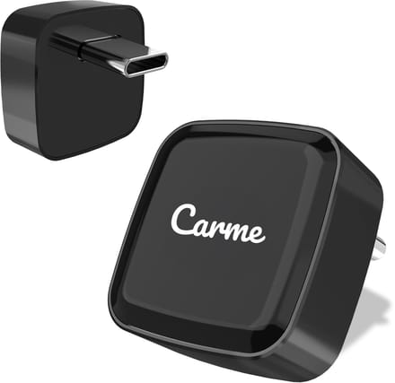 CarMe Ultra Mini USB-C 2-in-1 CarPlay Dongle - Draadloos CarPlay & Android Auto - Android Auto Dongle - Zwart