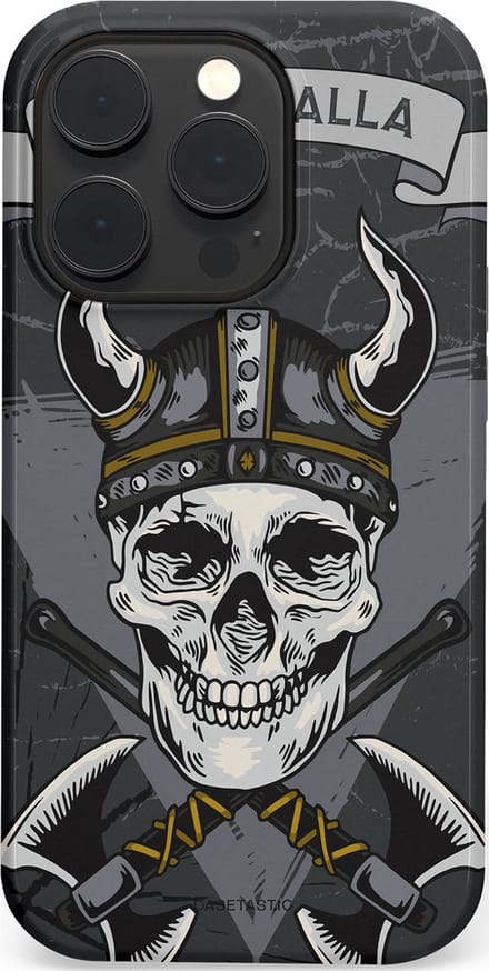 Casetastic hoesje geschikt voor Apple iPhone 14 Pro - MagSafe - Dubbellaagse bescherming - Valhalla - Fashion Case - Donkergrijs Grijs