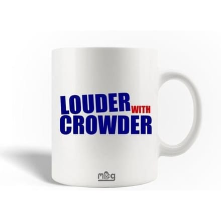 Mug en Céramique - MANIACASE - Louder with Crowder - Bleu Rouge - 30cl - Compatible Lave-Vaisselle