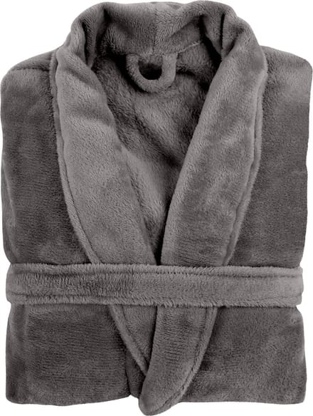 TISECO HOME STUDIO - Kamerjas - MICROFLANNEL COSY - S/M - 100% polyester - Donkergrijs