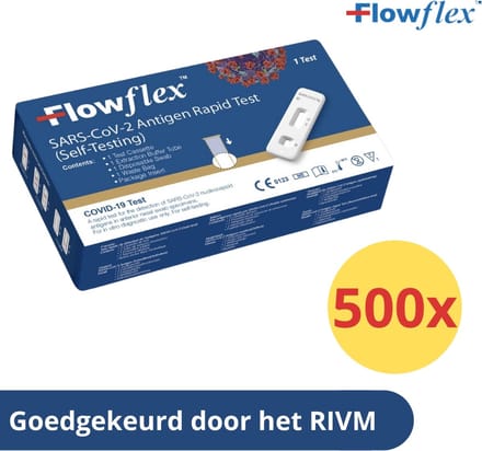 FlowFlex Covid-19 Zelftest – 500 stuks – Voordeelverpakking – RIVM