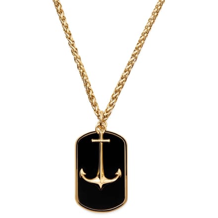 Tadd Goudkleurige Ketting met Anker & Dogtag