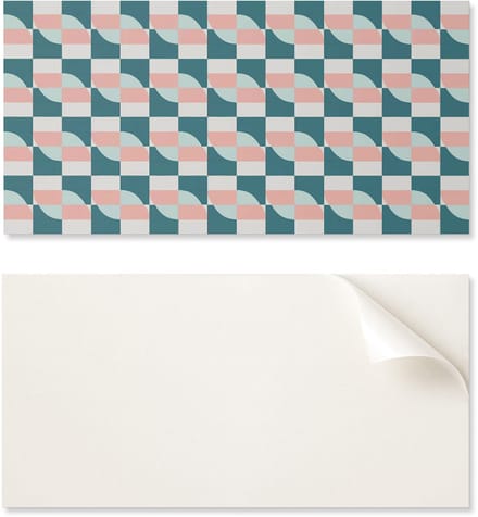 Zelfklevend vinylpaneel met print, 120x60 cm, geometrisch ruitpatroon.