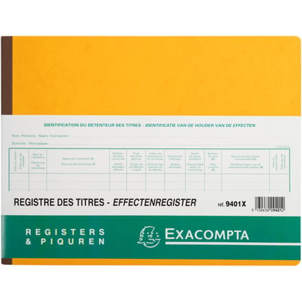 Effectenregister Exacompta BV SLR 240x320 80vel assorti