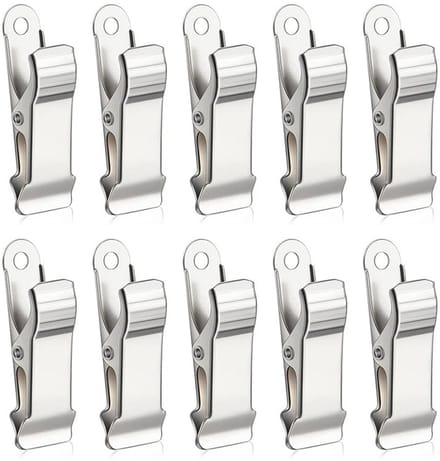 Metalen miniclips - Mini-veerclips - Verpakking van 10 stuks - Zilver