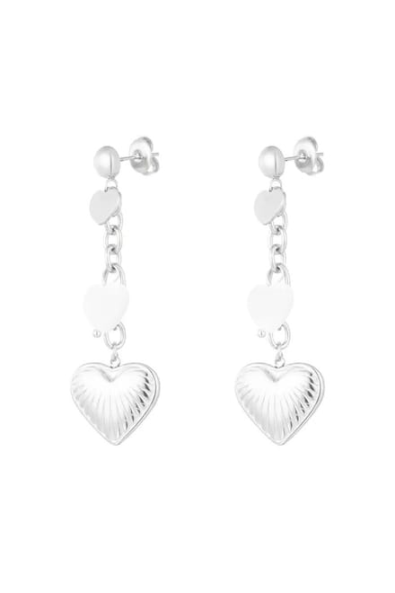Oorbellen Hart Statement - Zilver - Jewelleries.nl - Roestvrijstaal