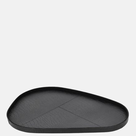 Chamada Sophie leren dienblad organisch croco XL black