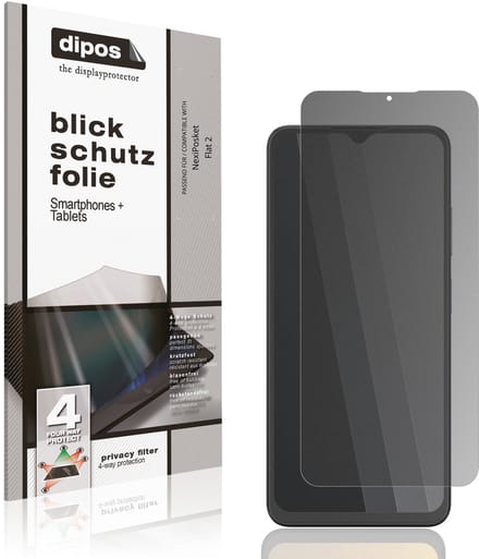 dipos – Matte Privacy Screenprotector geschikt voor NexiPosket Flat 2 | Anti-Spy Beschermfolie