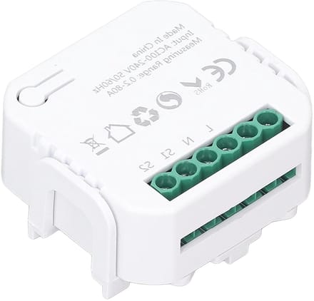 Slimme Energiemeter - Stroommonitor App - Energie Verbruik - Real-time Meting - 80A - Wit