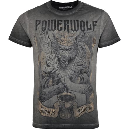 Powerwolf Wolf Vs Man Heren T-shirt - grijs - S