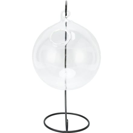 Hangend Glazen Aquarium Transparant Desktop Hangend Glazen Vissenkom met Standaard voor Kantoor Thuis white