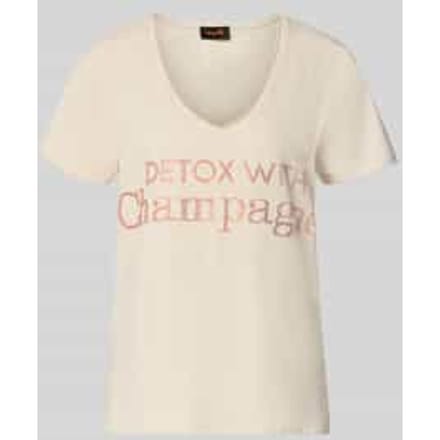 Loose fit T-shirt met V-hals
