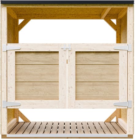 Timbela M980A - LP SmartSide Kliko ombouw - 2x240L - met deuren - container ombouw hout