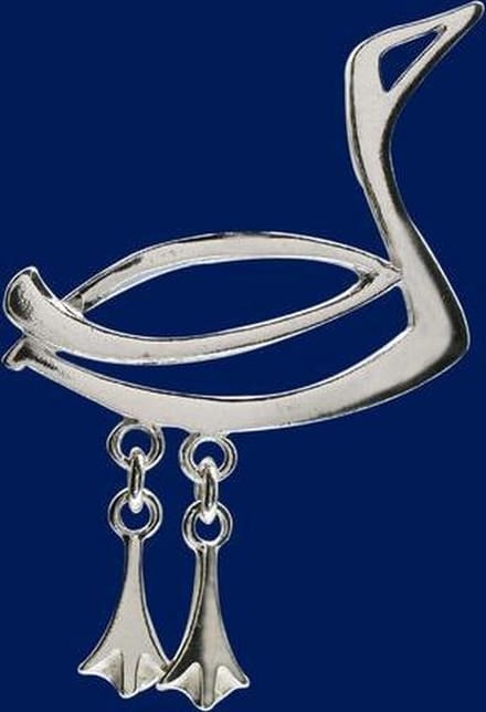 AuBor ®. Broche. Zilver. De ijsduiker.