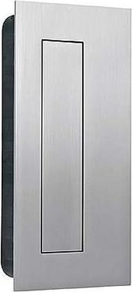 Schuifdeurkom Rechthoekig met veerklep 135x70x17mm RVS