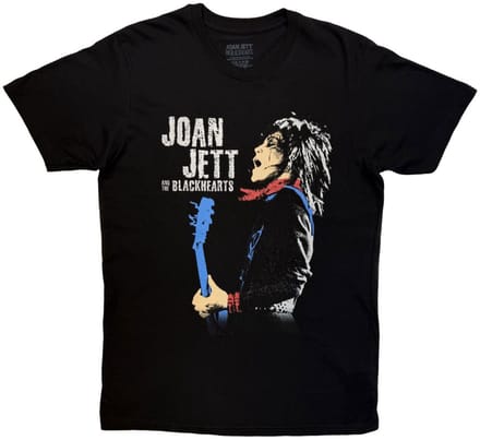 Joan Jett & The Blackhearts - Blue Guitar Heren Tshirt - S - Zwart