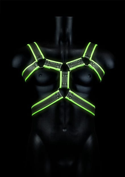 Shots - Ouch! Lichaamsharnas - L/XL neon green/black L/XL