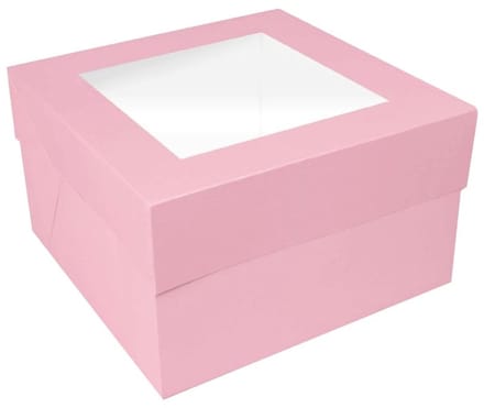 Simply Making Taartdoos Venster Lichtroze 20x20x15cm