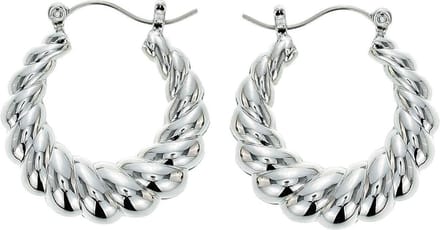 Behave - Oorringen dames zilverkleur - Gevlochten stijl - Elegant basic