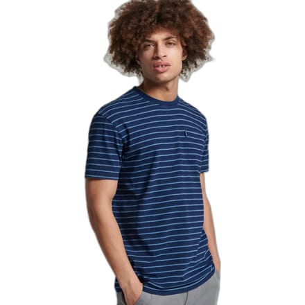 Superdry Vintage Indigo Stripe T-shirt Met Korte Mouwen Blauw S Man