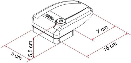 Veiligheidsslot Deur - Deurslot Beveiliging - Extra Beveiliging - Waterdichte Constructie - 24 x 12 x 18 cm - Wit