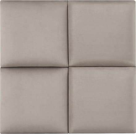 Gestoffeerde wandpanelen Carpino set van 4 fluweel 30x30 cm lichtgrijs [neu.haus]