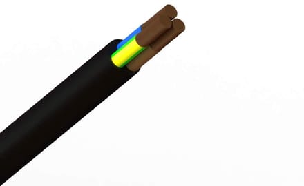 Flexibele Netkabel - Stroomkabel Koper - Apparaten Aansluiten - Dubbele PVC Isolatie - 100 Meter - Zwart