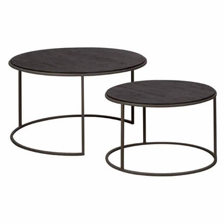 Tower Living - Spello bijzettafel set rond vanaf 58 cm - grijs