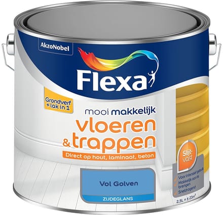 Flexa - Mooi Makkelijk Vloeren & Trappen Zijdeglans - Vol Golven - Mengverf - 2,5 L