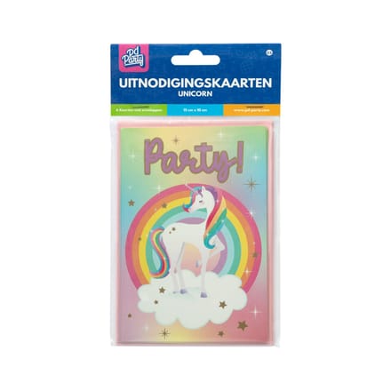 Paper Dreams Uitnodigingskaarten Unicorn 15x10cm - 6st