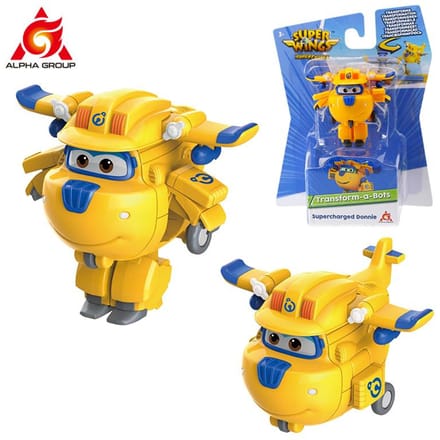 Super Wings Mini Dizzy Transform Robot naar Vliegtuig in 3 Stappen 2 Inch Vervorming Actiefiguren 2 Modi Transformerende Kinderspeelgoed