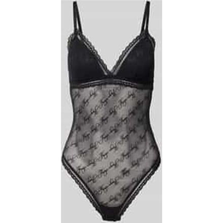 skinny fit body met all-over motief model 'LACY BODYSUIT'