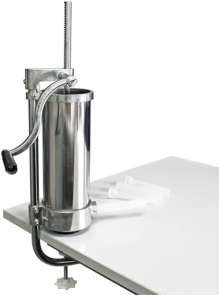 QIN® Worstenvuller - Worstenmaker - Worstmaker - Worstmachine - Worstenvul Machine - 3,5L - 63x12x12cm - Zilver - 63cm x 12cm x 12cm