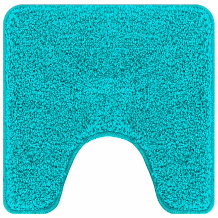 vidaXL - Antislip - Badmat - met - Toilet - Uitsnede - Turquoise - 50 - x - 50 - cm - PP