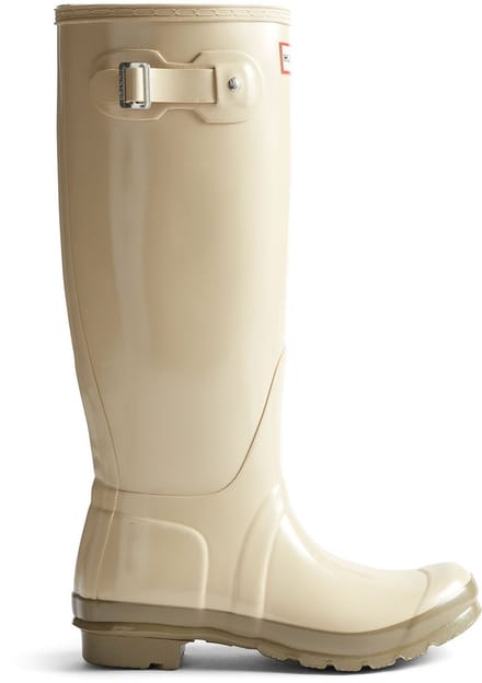 Hunter - Women's Original Tall Gloss Wellington Boots Gravel/Kettle - Maat 37