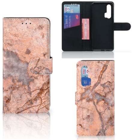Honor 20 Pro Bookcase Marmer Oranje