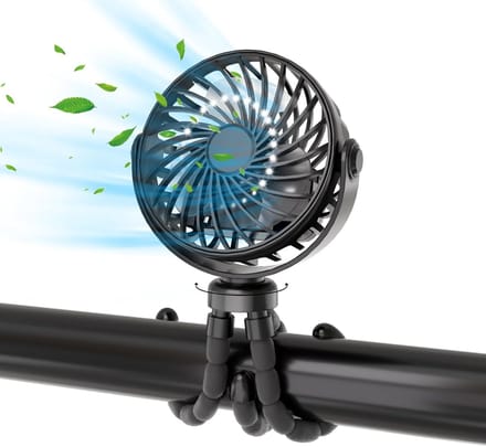 Mini Ventilator - Draagbare Mini Ventilator - USB Ventilator - Stille Mini Fan - afneembare 3-snelheden - 360° draaibare - Zwart