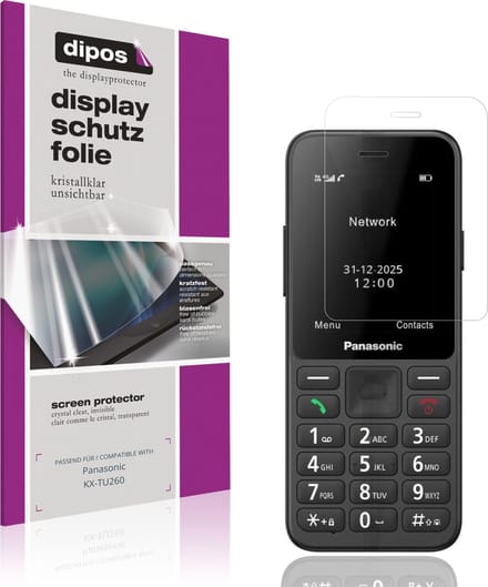 dipos – 4x Beschermfolie geschikt voor Panasonic KX-TU260 | Krasbestendige & heldere Screenprotector Ultra-Thin