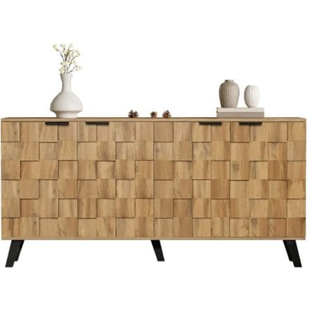 Moderne buffetkast - MUVOE - 4 deuren - 160,5 x 35,5 x 78 cm - Elegant design - Robuuste constructie
