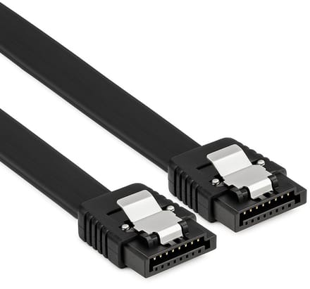 SATA FLEXI datakabel - plat - SATA600 - 6 Gbit/s / zwart - 0,30 meter