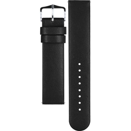 Hirsch Horlogeband -  Scandic Zwart - Leer - 20mm
